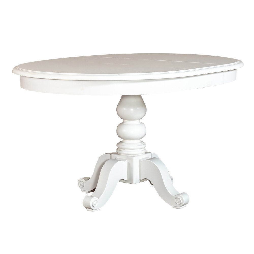 Summer House 5 Piece Pedestal Table Set in Poplar/Pine Solids w/ Wood Products