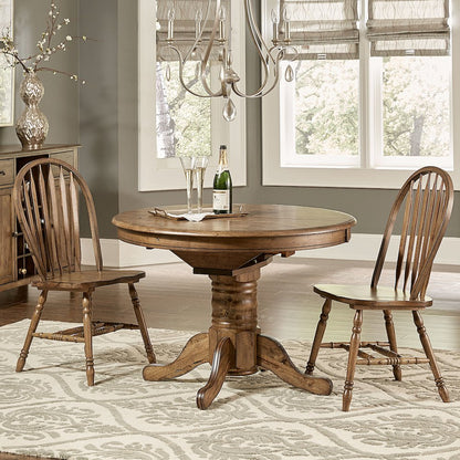 Pedestal Table in Rubberwood Solids