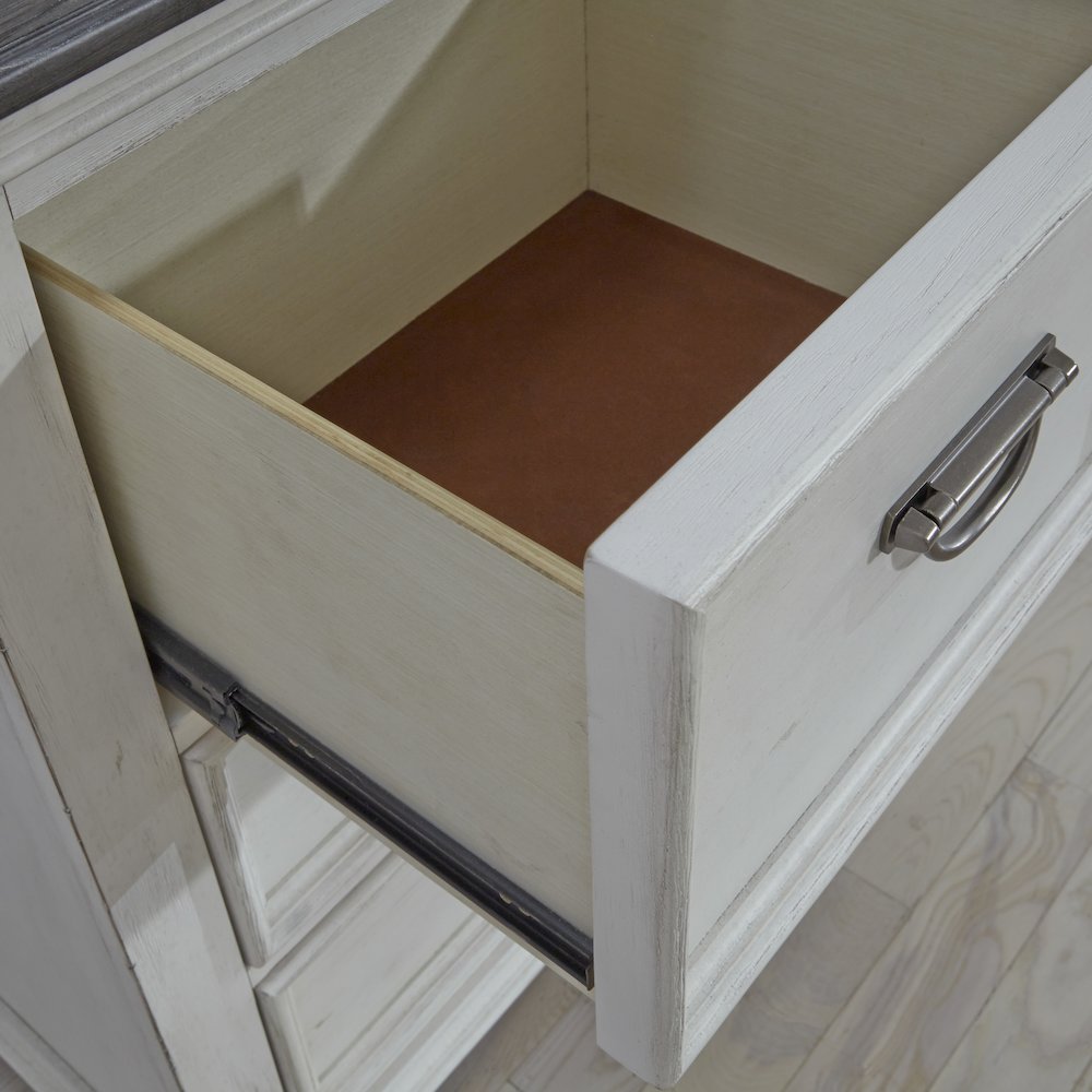 King California Panel Bed, Dresser & Mirror