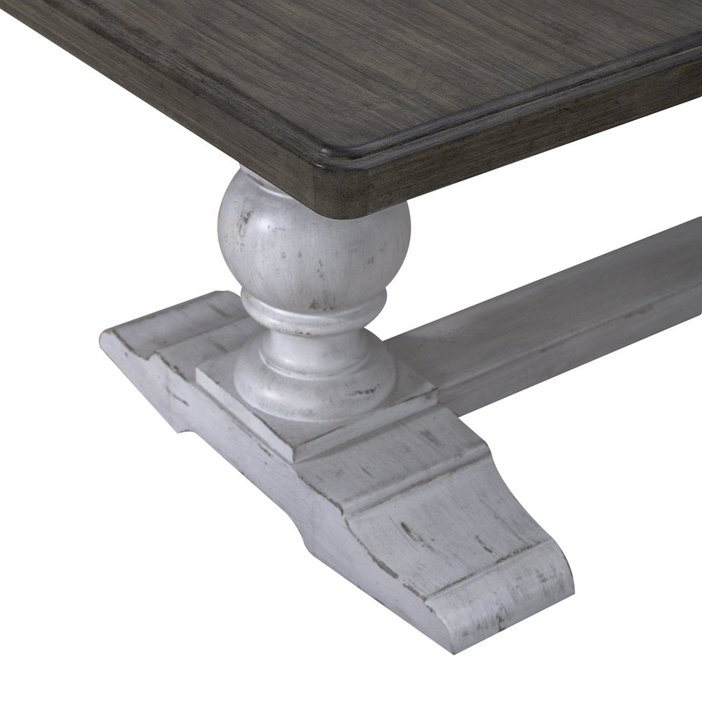 River Place Trestle Table Set in Pine Solids & Veneers