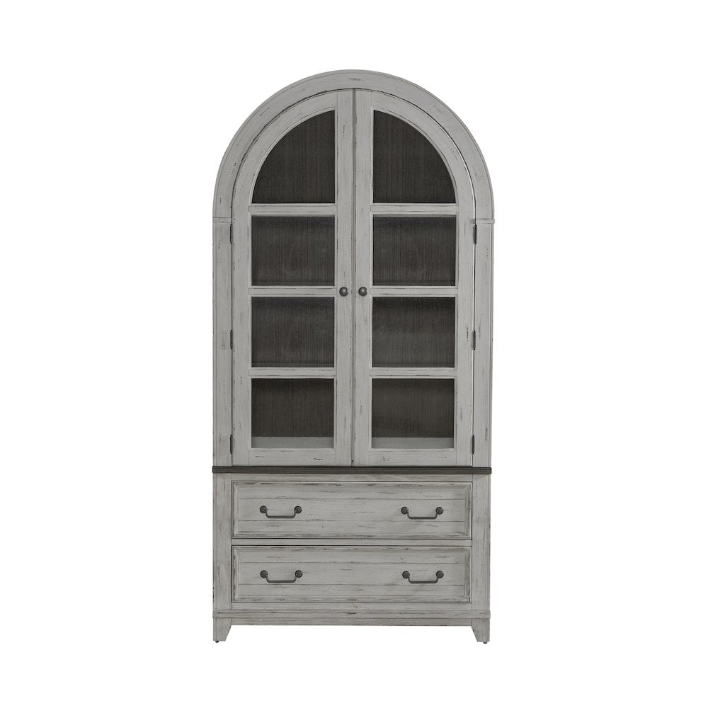 River Place Curio Cabinet in Pine Solids & Veneers