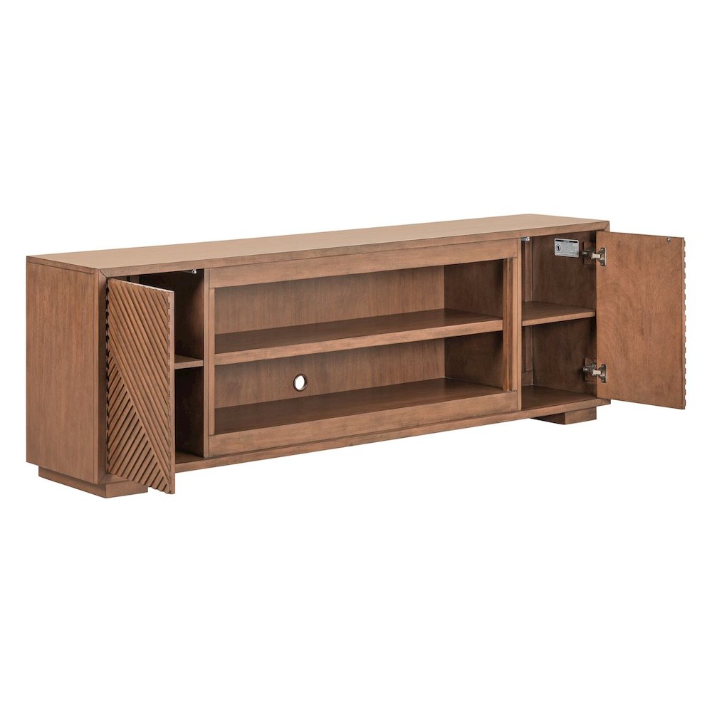 Easton Entertainment Stand 84 Inch TV Console  - Urban Bronze Poplar Wood