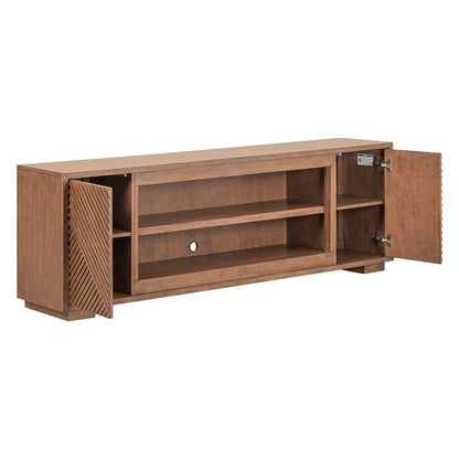 Easton Entertainment Stand 84 Inch TV Console  - Urban Bronze Poplar Wood