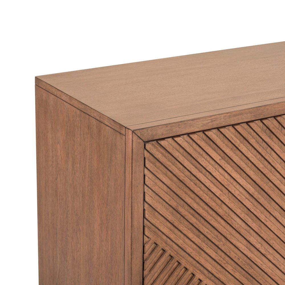 Easton Entertainment Stand 84 Inch TV Console  - Urban Bronze Poplar Wood