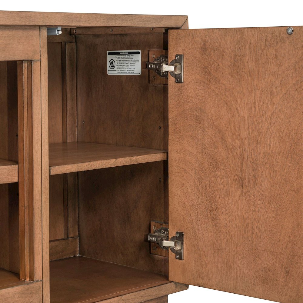 Easton Entertainment Stand 84 Inch TV Console  - Urban Bronze Poplar Wood