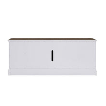 Magnolia Manor 82 Inch TV Console  - Antique White & Weathered Bark