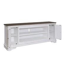 Magnolia Manor 82 Inch TV Console  - Antique White & Weathered Bark