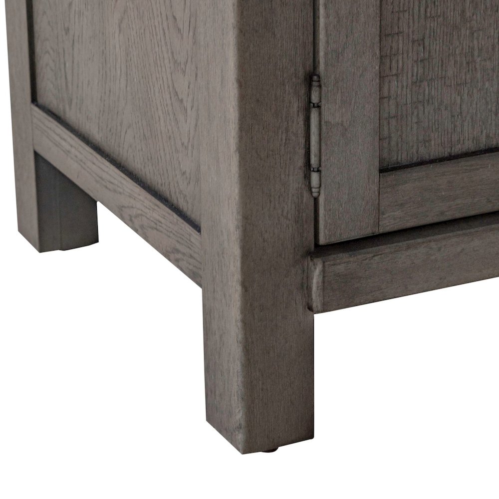 Modern Farmhouse Entertainment Stand 78 Inch TV Console  - Charcoal Oak Wood