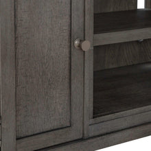 Modern Farmhouse Entertainment Stand 78 Inch TV Console  - Charcoal Oak Wood