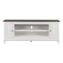 Allyson Park 80 Inch TV Console  - Wirebrushed White with Charcoal Tops