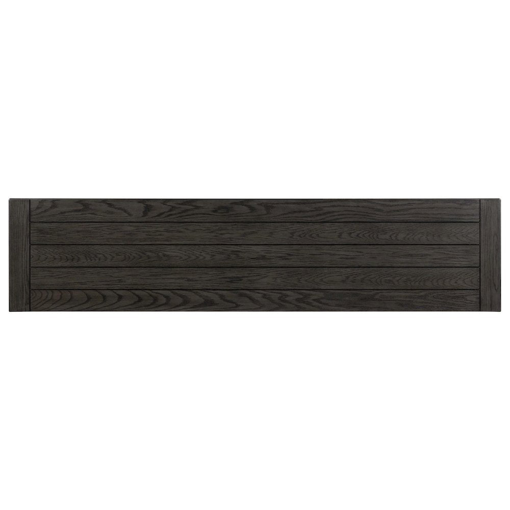 Allyson Park 80 Inch TV Console  - Wirebrushed White with Charcoal Tops