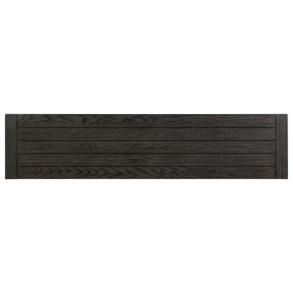 Allyson Park 80 Inch TV Console  - Wirebrushed White with Charcoal Tops