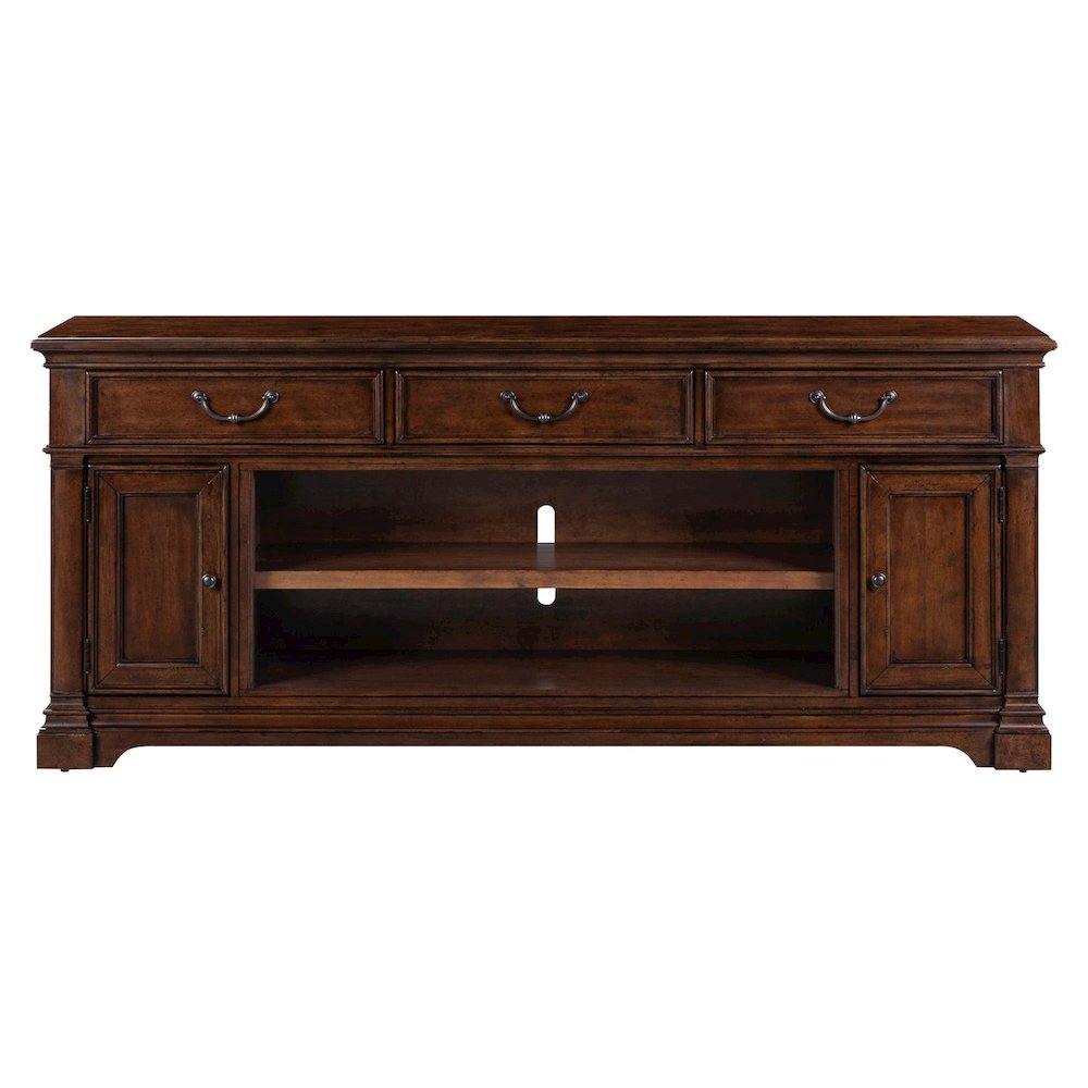 Arden Road 84 Inch TV Console for Living Room  - Satin Cherry
