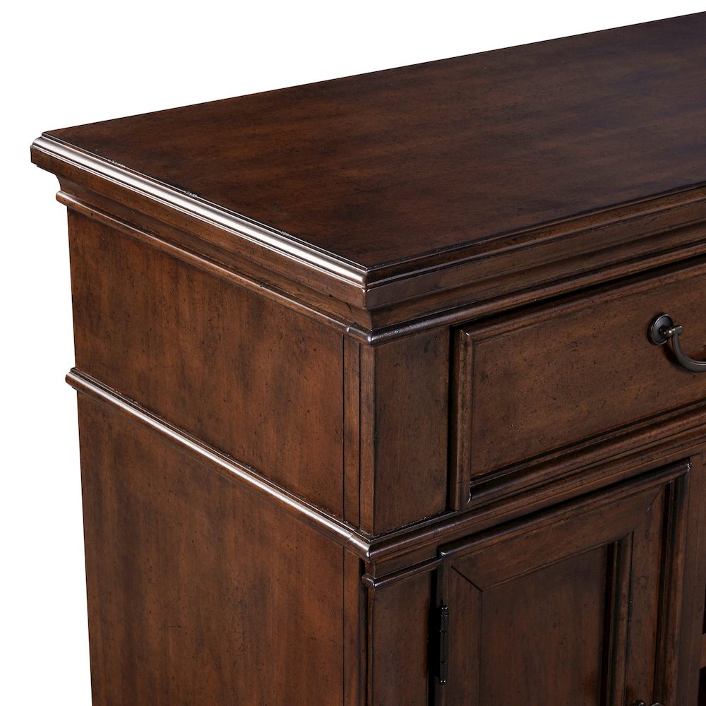 Arden Road 84 Inch TV Console for Living Room  - Satin Cherry