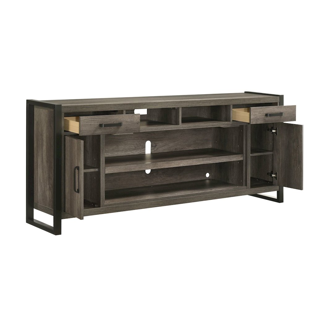 Tanners Creek 78 Inch TV Console for Living Room  - Graystone