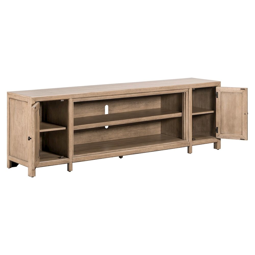 Proximity Place 82 Inch TV Console - Barley Buff Birch Wood