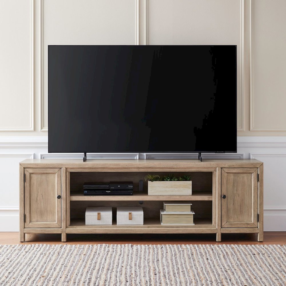 Proximity Place 82 Inch TV Console - Barley Buff Birch Wood