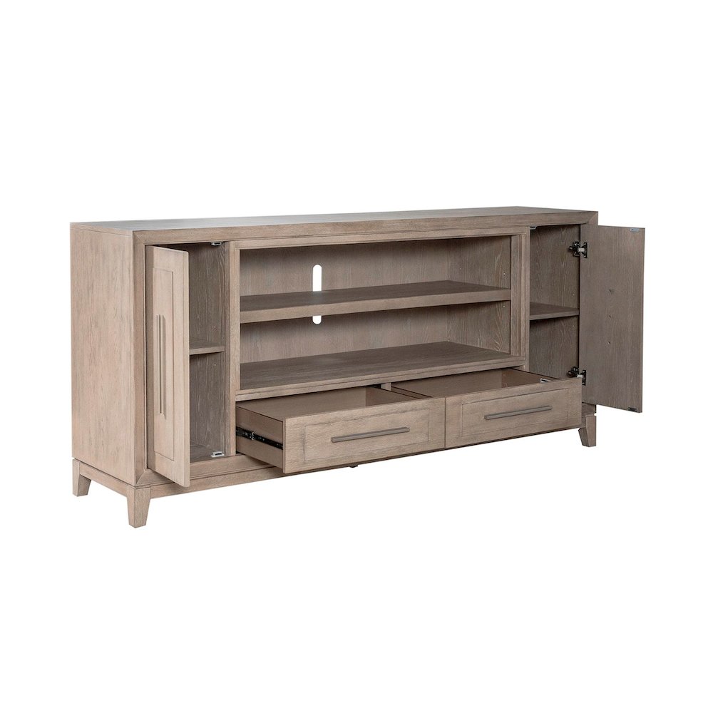 Brentwood 80 Inch TV Console for Living Room  - Sandstone Oak