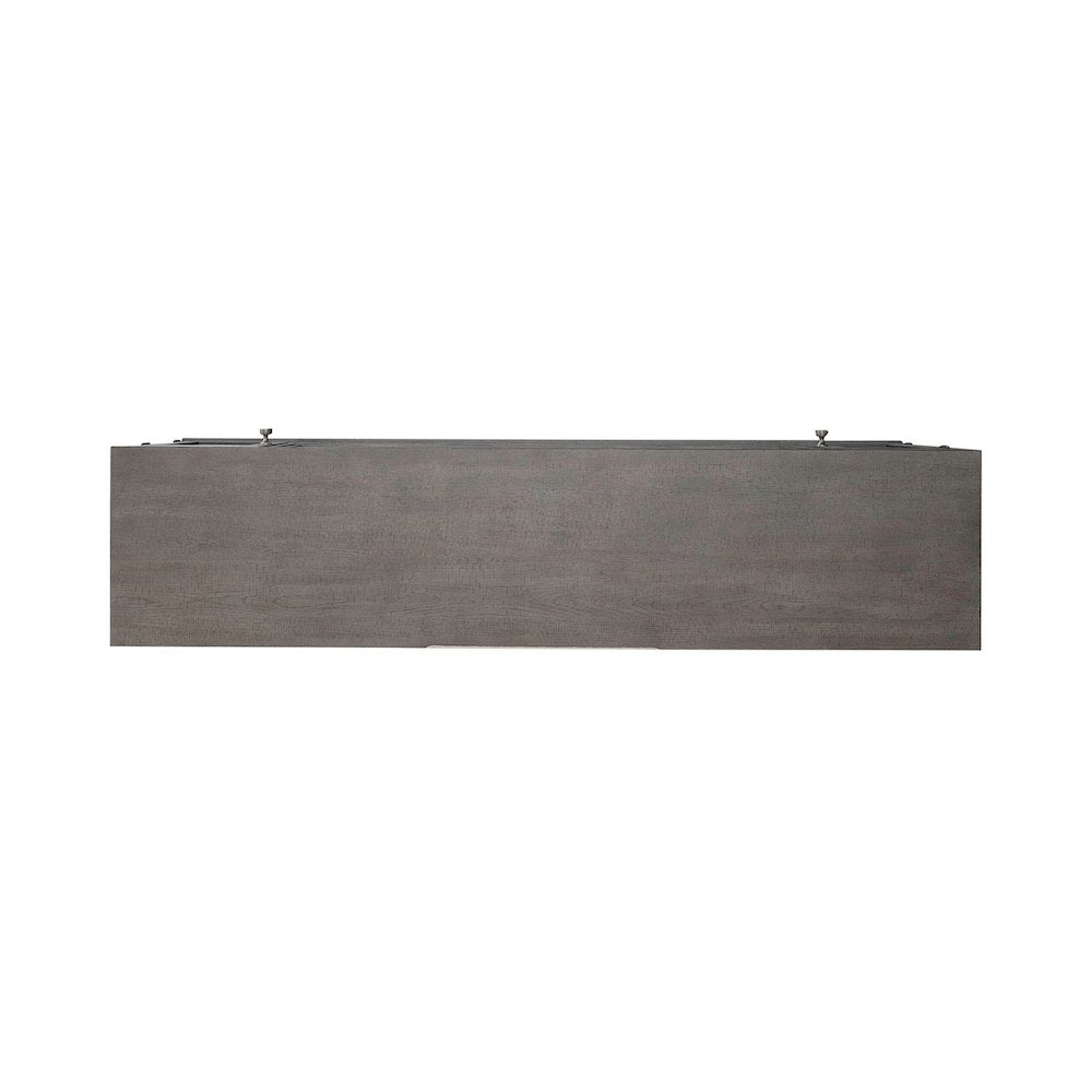 Heated LED Fireplace TV Consoles 78 Inch - Dusty Charcoal with Heavy Distressing