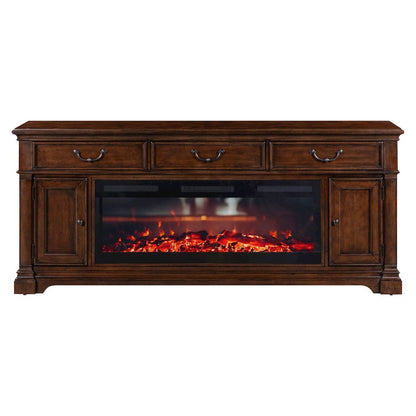 Arden Road Heated LED Fireplace TV Consoles 84 Inch - Satin Cherry