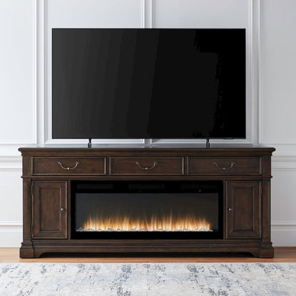 Arden Road Heated LED Fireplace TV Consoles 84 Inch - Satin Cherry