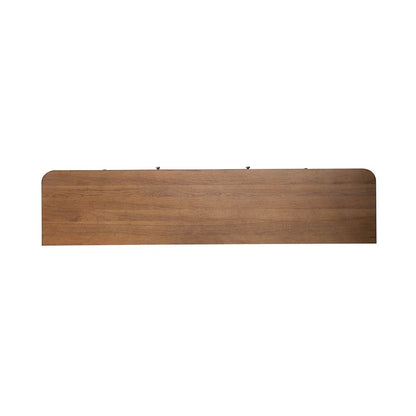 Heated LED Fireplace TV Consoles 80 Inch  - Antique White with Chestnut Tops