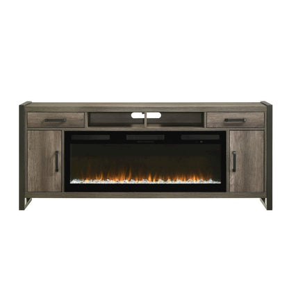 Tanners Creek Heated LED Fireplace TV Consoles 78 Inch - Graystone