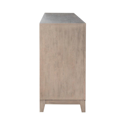 Brentwood Heated LED Fireplace TV Consoles 80 Inch - Sandstone Oak