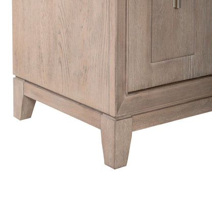 Brentwood Heated LED Fireplace TV Consoles 80 Inch - Sandstone Oak