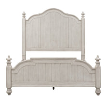 King Poster Bed, Dresser & Mirror in Pine Solids with Hickory and Pine Veneers