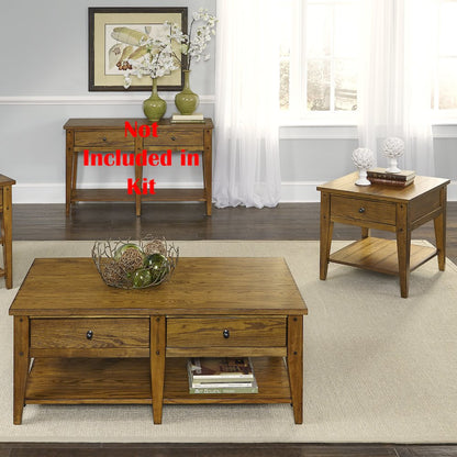 Lake House 3 Piece Set (1-Cocktail 2-End Tables) in Poplar Solids & Oak Veneers