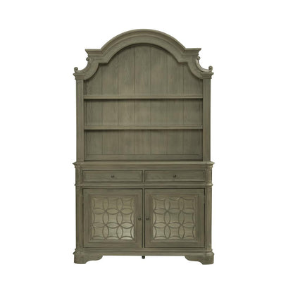 Magnolia Manor Hutch & Buffet in Weathered Bisque