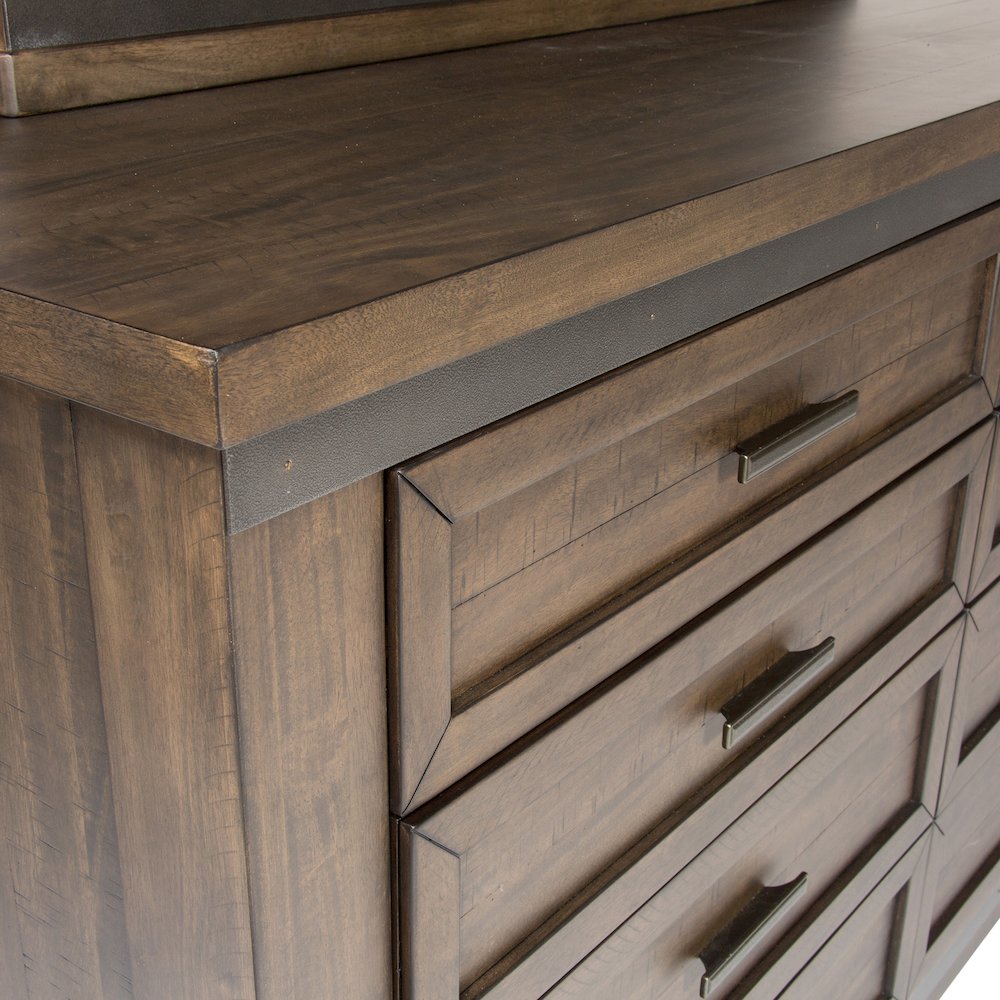 Thornwood Hills King Two Sided Storage Bed, Dresser & Mirror, Chest