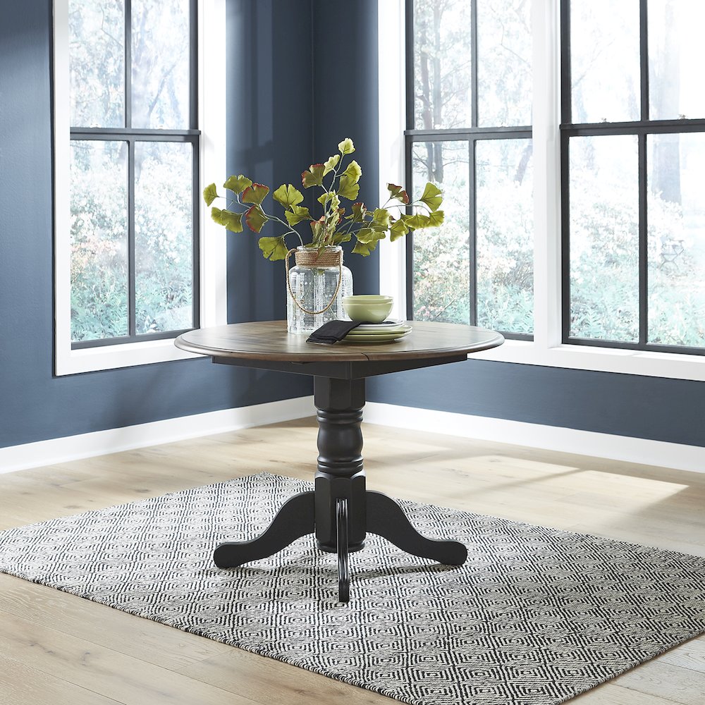 Carolina Crossing Drop Leaf Table Set in Rubberwood Solids