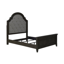 Queen Uph Bed in Rubberwood Solids & Split Heart White Oak Veneers