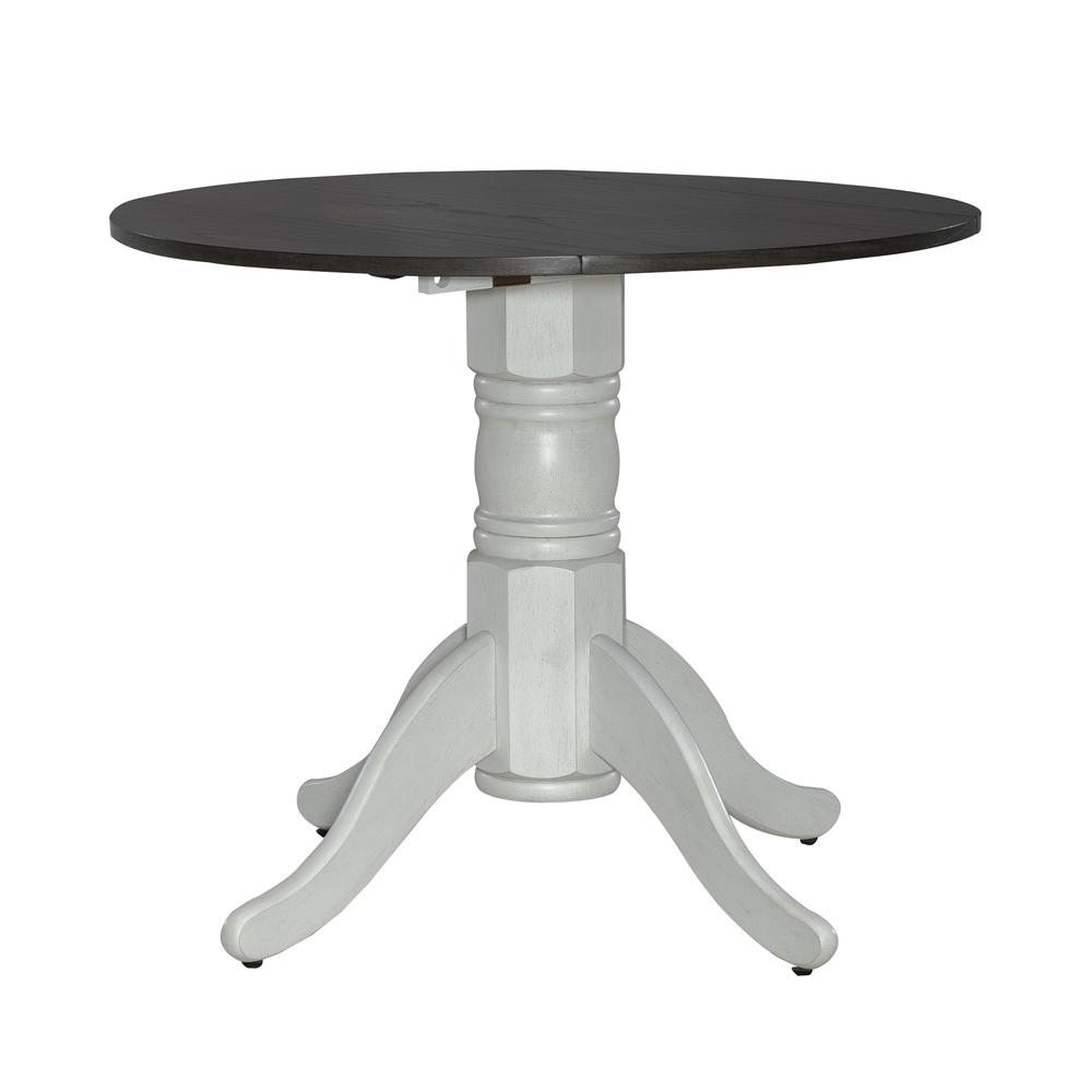 Brook Bay 3 Piece Drop Leaf Set - Textured White Finish in White