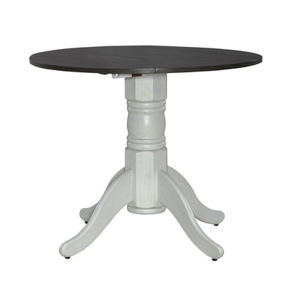 Brook Bay 3 Piece Drop Leaf Set - Textured White Finish in White