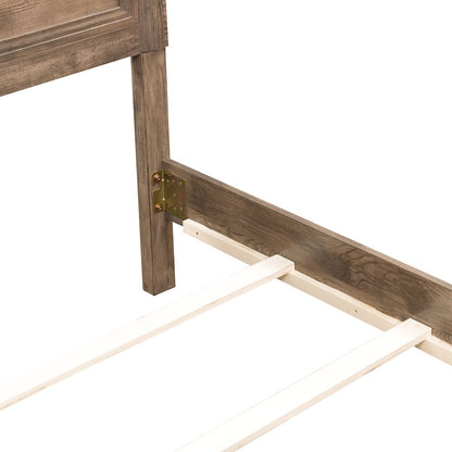 Twin Panel Bed in Rubberwood Solids w/ Paper Laminate