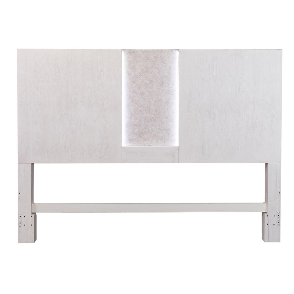 Mirage King Travertine Panel Headboard in Wirebrushed White