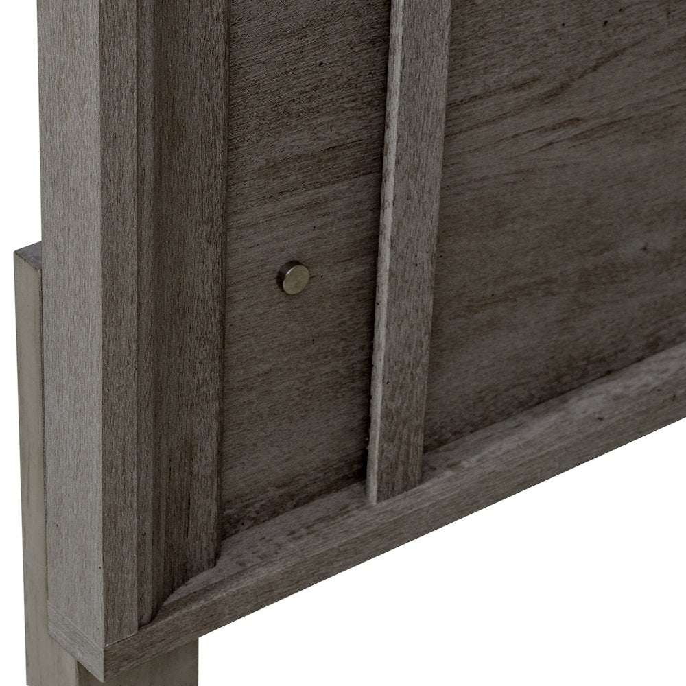 Twin Panel Bed in Rubberwood Solids & Paper Laminate