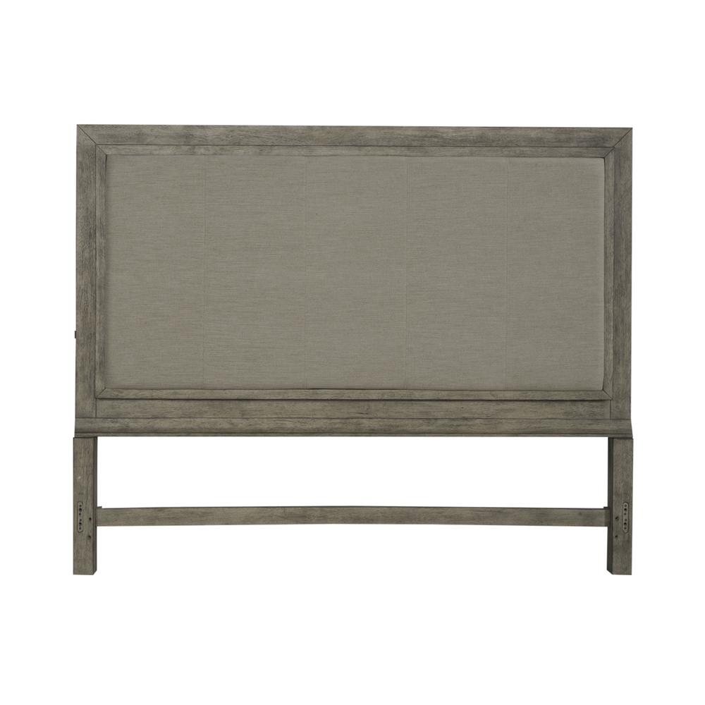 Canyon Road Queen Upholstered Panel Headboard w/ Lights in Burnished Beige
