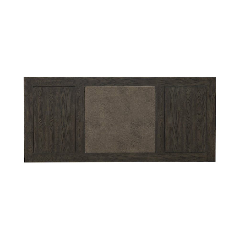 Executive Desk in Rubberwood Solids w/ Split Heart White Oak Veneers