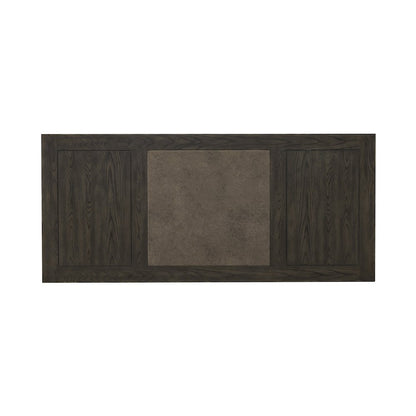 Executive Desk in Rubberwood Solids w/ Split Heart White Oak Veneers