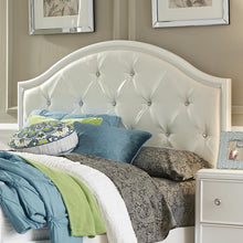 Stardust Twin Panel Headboard in Iridescent White