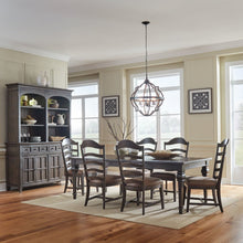 Paradise Valley 7 Piece Rectangular Table Set in Saddle Brown color