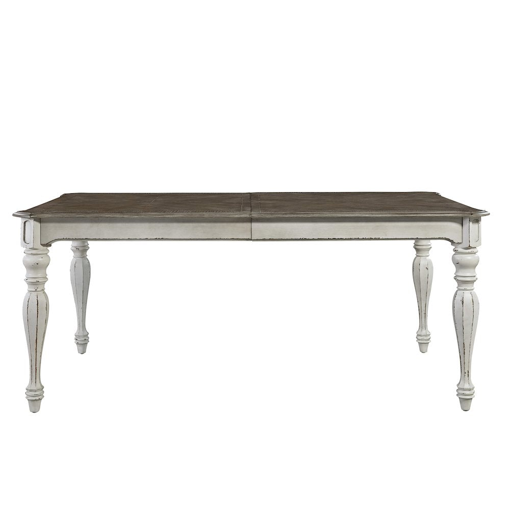 5 Piece Rectangular Table Set in Rubberwood Solids w/ White Oak & Birch Veneers