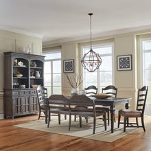 Paradise Valley 6 Piece Rectangular Table Set in Saddle Brown color