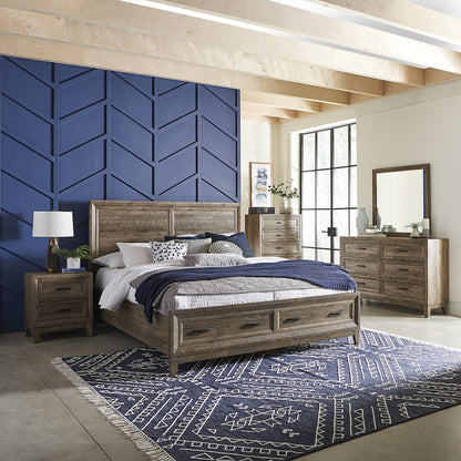 Ridgecrest Queen Storage Bed, Dresser & Mirror, Chest, Night Stand