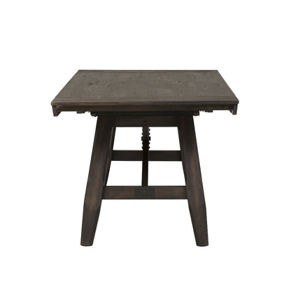 Opt 7 Piece Trestle Table Set in Rubberwood Solids and Acacia Veneers