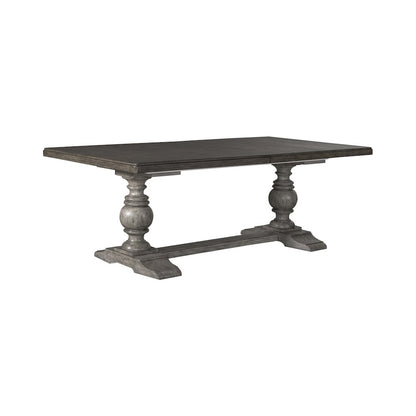 River Place Trestle Table Set in Pine Solids & Veneers